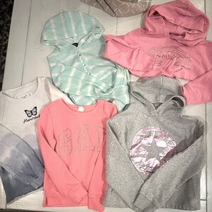 Bundle of Girls Hoodie and Crew Neck Sweatshirts size Medium (7/8)